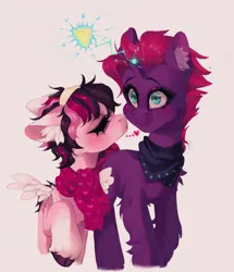 Size: 1762x2048 | Tagged: safe, artist:p0nyplanet, derpibooru import, tempest shadow, oc, oc:oopsie doodle, unofficial characters only, image, jpeg, kissing, shipping