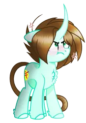 Size: 879x1259 | Tagged: safe, artist:harmonicdreemur1308, derpibooru import, oc, unofficial characters only, pony, unicorn, angry, base used, chest fluff, colt, cross-popping veins, emanata, foal, horn, image, male, png, simple background, solo, transparent background, unicorn oc