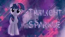 Size: 1920x1080 | Tagged: safe, artist:ckittykat98, artist:kittyhawk-contrail, derpibooru import, edit, twilight sparkle, pony, unicorn, abstract background, female, image, looking at you, mare, png, smiling, solo, text, unicorn twilight, wallpaper, wallpaper edit