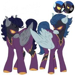 Size: 894x894 | Tagged: safe, artist:kazmuun, derpibooru import, descent, nightshade, pegasus, pony, duo, duo male and female, female, image, male, mare, png, shadowbolts, simple background, stallion, transparent background