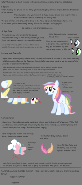 Size: 1012x2278 | Tagged: safe, artist:vegastar, derpibooru import, oc, unofficial characters only, earth pony, unicorn, adoptable, coat markings, cutie mark, gray background, guide, heterochromia, image, magical lesbian spawn, offspring, parent:fluttershy, parent:rainbow dash, parents:flutterdash, png, shipping, simple background