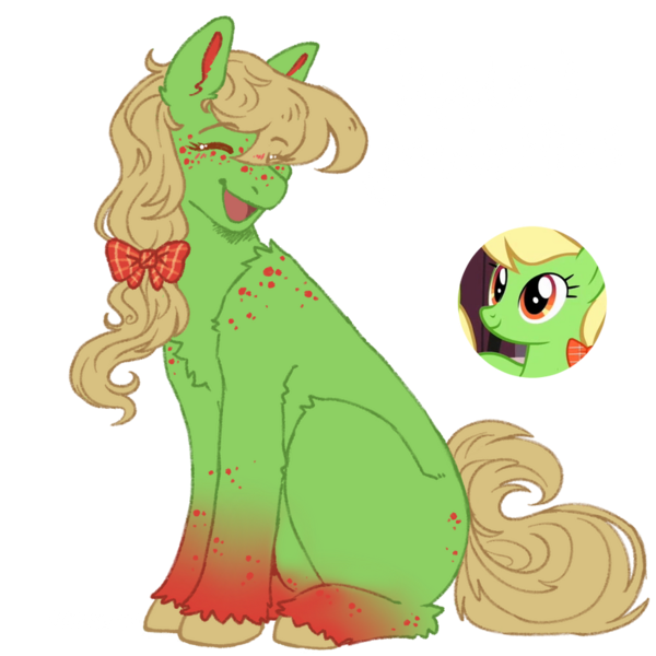 Size: 894x894 | Tagged: safe, artist:kazmuun, derpibooru import, apple munchies, earth pony, pony, apple family member, female, image, mare, png, simple background, solo, transparent background