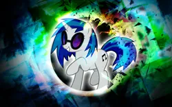 Size: 1920x1200 | Tagged: safe, artist:ckittykat98, artist:stardustxiii, derpibooru import, edit, vinyl scratch, pony, unicorn, abstract background, female, image, mare, png, solo, sunglasses, translucent, wallpaper, wallpaper edit