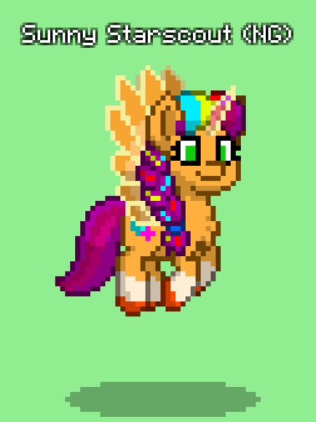 Size: 756x1008 | Tagged: safe, derpibooru import, sunny starscout, alicorn, pony, pony town, my little pony: a new generation, flying, g5, image, png, solo