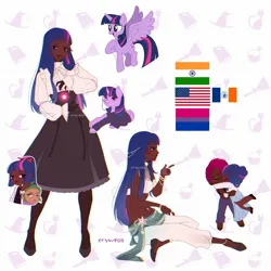 Size: 2048x2048 | Tagged: safe, artist:cryweas, derpibooru import, spike, tempest shadow, twilight sparkle, twilight sparkle (alicorn), alicorn, human, pony, alternate hairstyle, american flag, anklet, asian, bandaid, belly button, belly piercing, bisexual pride flag, blushing, bracelet, clothes, curved horn, cute, dark skin, denim, ear piercing, earring, eye scar, eyes closed, eyeshadow, facial scar, feet, female, flag, gloves, heart, high heels, horn, hug, humanized, image, india, indian, jeans, jewelry, jpeg, lesbian, lipstick, magic, makeup, male, mare, midriff, monocle, pants, piercing, pride, pride flag, ring, sandals, scar, shipping, shirt, shoes, simple background, skirt, socks, stockings, sweater, tanktop, tattoo, tempestlight, thigh highs, wall of tags, white background