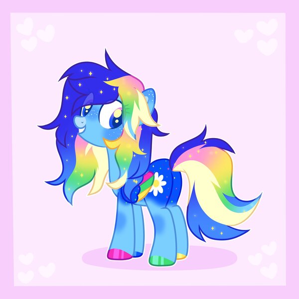 Size: 2048x2048 | Tagged: safe, artist:moonydropps, derpibooru import, oc, unofficial characters only, pegasus, pony, hair, image, jpeg, looking back, mane, smiling, solo, tail, wings
