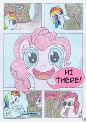 Size: 1600x2262 | Tagged: safe, artist:thunderelemental, derpibooru import, pinkie pie, rainbow dash, changeling, pony, comic:swarm rising, comic, disguise, disguised changeling, image, png, speech bubble