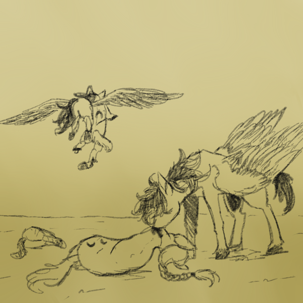 Size: 659x659 | Tagged: grimdark, questionable, derpibooru import, earth pony, pegasus, blood, bruised, corpse, death, image, implied cannibalism, monochrome, png