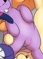 Size: 594x817 | Tagged: safe, artist:fearingfun, derpibooru import, edit, fluttershy, rarity, twilight sparkle, twilight sparkle (alicorn), alicorn, pony, belly, cropped, image, pictures of bellies, png, smiling, solo focus