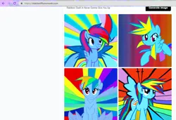 Size: 1002x686 | Tagged: safe, derpibooru import, machine learning generated, stable diffusion, rainbow dash, pegasus, pony, cool, cutout, female, image, photo, picture of a screen, png, raised hoof