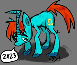 Size: 1286x1080 | Tagged: safe, artist:biscotti5000, derpibooru import, oc, unofficial characters only, pony, unicorn, gray background, horn, image, jpeg, male, simple background, solo, unicorn oc
