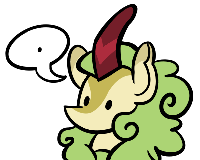 Size: 400x320 | Tagged: safe, artist:nonameorous, derpibooru import, spring glow, kirin, sounds of silence, dot eyes, image, png, simple background, solo, speech bubble, transparent background