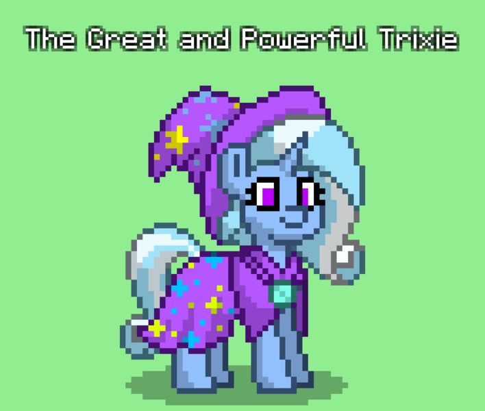 Size: 1020x864 | Tagged: safe, derpibooru import, trixie, pony, unicorn, pony town, accessory swap, cape, clothes, hat, image, png, solo, the great and powerful, trixie's cape, trixie's hat