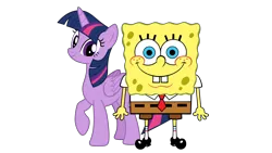 Size: 1920x1080 | Tagged: safe, artist:thxfan2022, derpibooru import, twilight sparkle, twilight sparkle (alicorn), alicorn, pony, female, image, male, nickelodeon, png, simple background, sponge, spongebob squarepants, spongebob squarepants (character), transparent background, vector