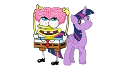 Size: 1920x1080 | Tagged: safe, artist:thxfan2022, derpibooru import, twilight sparkle, twilight sparkle (alicorn), alicorn, pony, brain, female, image, male, nickelodeon, organs, png, scaredy pants, simple background, sponge, spongebob squarepants, spongebob squarepants (character), transparent background, vector