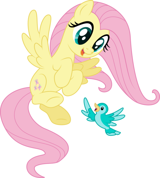 Size: 3359x3733 | Tagged: safe, artist:thatusualguy06, derpibooru import, fluttershy, bird, pegasus, pony, .svg available, duo, female, flying, high res, image, looking at each other, looking at someone, mare, open mouth, png, simple background, spread wings, transparent background, vector, wind, windswept mane, wings