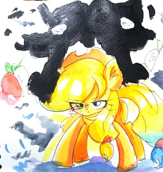 Size: 1053x1113 | Tagged: safe, artist:applejack_yokai, derpibooru import, applejack, earth pony, pony, female, image, jpeg, solo