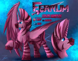 Size: 1500x1174 | Tagged: safe, artist:jamescorck, derpibooru import, oc, oc:ferrum, zebra, zebracorn, image, male, png, quadrupedal, solo