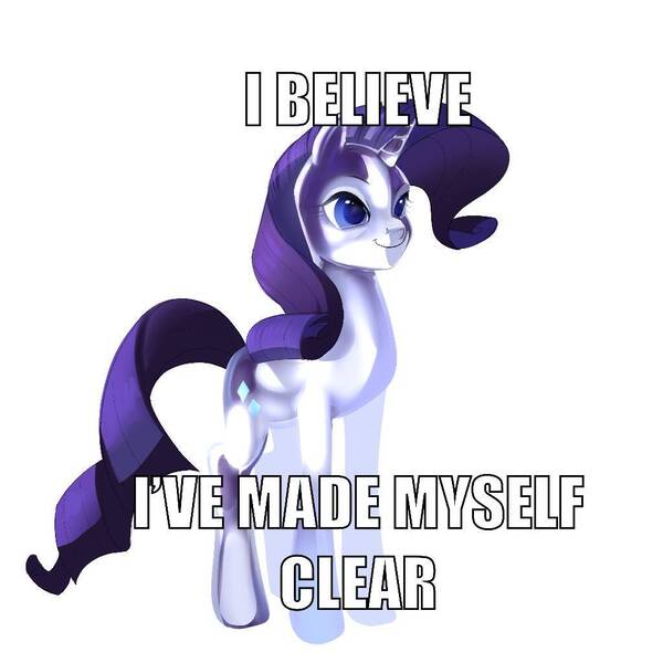 Size: 1024x1024 | Tagged: safe, artist:aztrial, derpibooru import, rarity, pony, unicorn, brush, clear, female, hairbrush, image, impact font, joke, jpeg, mare, meme, meta, pun, reaction image, simple background, solo, toy, transparent flesh, white background