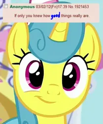 Size: 471x564 | Tagged: safe, derpibooru import, edit, edited screencap, screencap, lemon hearts, pony, unicorn, cute, female, if only you knew how bad things really are, image, mare, meme, png