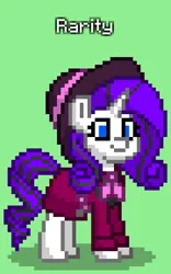 Size: 540x864 | Tagged: safe, derpibooru import, rarity, pony, pony town, clothes, coat, detective rarity, hat, image, png, solo