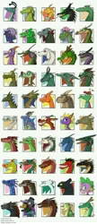 Size: 3312x7672 | Tagged: safe, artist:expression, derpibooru import, spike, anthro, charizard, dragon, eastern dragon, night fury, wyvern, 2018, absolutely everyone, absurd resolution, ambiguous gender, american dragon: jake long, armor, asian mythology, avatar: the last airbender, blazing dragons, blue-eyes white dragon, chronicles of narnia, clothes, cornwall (quest for camelot), dave the barbarian, devon (quest for camelot), digby dragon, digby dragon (copyright), disney, disney parks, dojo kanojo cho, draco (dragonheart), dragon (shrek), dragon (the pagemaster), dragon ball, dragon ball z, dragon's lair, dragonheart, dreamworks, drogon, duel monster, east asian mythology, elliot (pete's dragon), enchanted, epcot, eragon, eustace, eyebrows, eyelashes, faffy (dave the barbarian), falkor, fangs, female, feral, figment, game of thrones, ghibli, group, hair, haku (spirited away), harry potter (series), hasbro, headgear, helmet, high res, homestuck, horn, how to train your dragon, hungarian horntail, image, inheritance cycle, j. r. r. tolkien, jackie chan adventures, jake long, journey into imagination, jpeg, large group, looking away, madam mim, male, maleficent, middle-earth (tolkien), miss kobayashi's dragon maid, ms paint adventures, mulan (1998), mushu (disney), mythology, nickelodeon, nintendo, open mouth, pete's dragon, pokemon (species), pokémon, queen narissa, quest for camelot, reluctant dragon, rupert bear, saphira, scales, scalie, scarf, sharp teeth, shendu, shenron, shrek (series), side view, simple background, singe (dragon's lair), sleeping beauty (1959), smaug, smiling, spirited away, spyro the dragon, spyro the dragon (series), squire flicker, teeth, text, the black cauldron, the hobbit, the muppet show, the neverending story, the pagemaster, the reluctant dragon, the sword in the stone, tohru (dragon maid), tongue out, toothless, uncle deadly, universal studios, walt disney world, western dragon, white background, xiaolin showdown, yu-gi-oh!