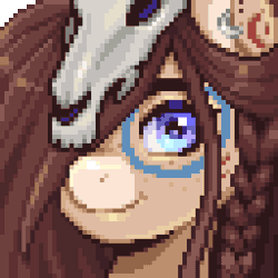 Size: 320x320 | Tagged: safe, artist:hikkage, derpibooru import, oc, oc:ondrea, animated, blushing, bust, cute, ear twitch, gif, image, looking at you, looking back, looking forward, pixel art, portrait