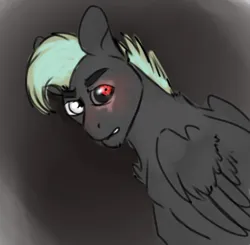 Size: 1118x1094 | Tagged: safe, artist:onyxdr, derpibooru import, oc, oc:glow stick, pegasus, pony, image, male, pegasus oc, png, prosthetic eye, prosthetics, scar, stallion, wings