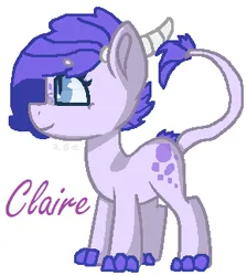 Size: 290x323 | Tagged: safe, artist:zoeytrent113, derpibooru import, oc, oc:crystal clarity, unofficial characters only, dracony, hybrid, kilalaverse, base used, claws, female, horns, image, interspecies offspring, name, offspring, parent:rarity, parent:spike, parents:sparity, png, simple background, white background