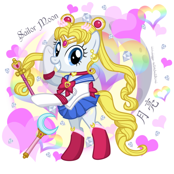 Size: 6000x6000 | Tagged: safe, artist:meggie-vectors, derpibooru import, ponified, earth pony, pony, clothes, gem, heart, image, kanji, png, sailor moon, serena tsukino, simple background, solo, text, transparent background, tsukino usagi, tumblr, url, vector, wand