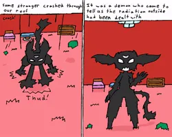 Size: 1000x800 | Tagged: safe, derpibooru import, oc, oc:nemo, demon, comic:tale of the two sisters, bed, cave, comic, digital art, image, jpeg, non-mlp oc