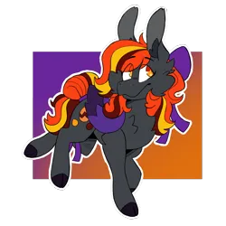 Size: 2000x2000 | Tagged: safe, artist:caprania, derpibooru import, oc, oc:spirit knight, pegasus, pony, bow, cloven hooves, colored wings, female, hair bow, image, mare, png, solo, wings