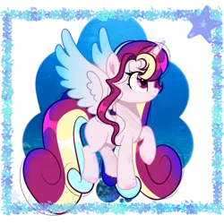 Size: 3000x3000 | Tagged: safe, artist:harmonyvitality-yt, derpibooru import, oc, unofficial characters only, alicorn, pony, alicorn oc, base used, eyelashes, female, horn, image, mare, parent:princess cadance, parent:queen novo, png, raised hoof, simple background, transparent background, wings