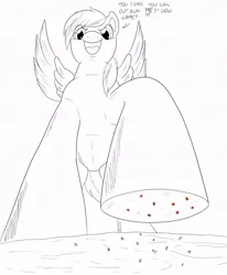 Size: 811x984 | Tagged: artist needed, semi-grimdark, derpibooru import, rainbow dash, human, pony, blood, crush fetish, crushed, death, female, fetish, giant pony, image, jpeg, looking down, macro, mare, micro, monochrome, neo noir, open mouth, outlines only, partial color, perspective, raised hoof, running, simple background, solo focus, spread wings, stomping, white background, wings