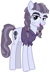 Size: 420x600 | Tagged: safe, derpibooru import, inky rose, earth pony, pony, clothes, eyebrows, female, freckles, image, looking at you, mare, mccolt family, png, race swap