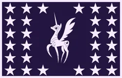Size: 2541x1640 | Tagged: safe, artist:moonatik, derpibooru import, nightmare moon, alicorn, pony, equestrian flag, female, flag, image, lunar empire, mare, png, stars