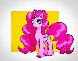 Size: 1368x1074 | Tagged: safe, artist:petaltwinkle, derpibooru import, pinkie pie, alicorn, alicornified, image, jpeg, pinkiecorn, race swap, xk-class end-of-the-world scenario