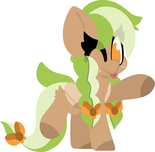Size: 3507x3435 | Tagged: safe, artist:moonydusk, derpibooru import, oc, oc:sylvia evergreen, unofficial characters only, pegasus, pony, ;p, braid, braided pigtails, female, freckles, hair tie, high res, image, mare, one eye closed, pegasus oc, pigtails, png, raffle prize, simple background, solo, tongue out, transparent background, wings, wink