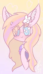 Size: 1128x1946 | Tagged: safe, artist:neonshy02, derpibooru import, oc, pony, blushing, flower, flower in hair, heart, heart eyes, image, png, solo, wingding eyes