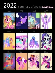 Size: 1200x1600 | Tagged: safe, artist:petaltwinkle, derpibooru import, izzy moonbow, pipp petals, rarity, sunny starscout, twilight sparkle, oc, alicorn, unicorn, g5, image, jpeg, summary