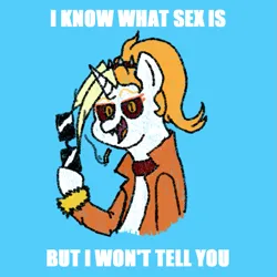 Size: 831x832 | Tagged: safe, artist:nukepony360, derpibooru import, oc, oc:dyx, unofficial characters only, pony, cigarette, duke nukem, female, filly, foal, image, png, simple background, solo, sunglasses