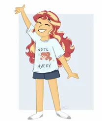 Size: 1633x1960 | Tagged: safe, artist:sunsetslight, derpibooru import, sunset shimmer, equestria girls, clothes, female, image, jpeg, shorts, solo