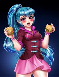 Size: 3145x4096 | Tagged: safe, artist:racoonsan, derpibooru import, edit, sonata dusk, human, equestria girls, ahegao, blushing, female, food, humanized, image, jpeg, open mouth, solo, sonataco, taco, tongue out