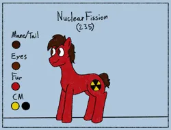 Size: 1605x1225 | Tagged: safe, artist:nukepony360, derpibooru import, oc, oc:nuclear fission, unofficial characters only, pony, full body, image, male, png, reference sheet, simple background, solo, stallion