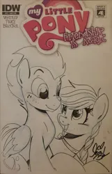 Size: 1976x3060 | Tagged: safe, artist:jennblake, derpibooru import, oc, oc:ambrosia, oc:wing, unofficial characters only, earth pony, pegasus, comic cover, commission, couple, image, jpeg, sketch