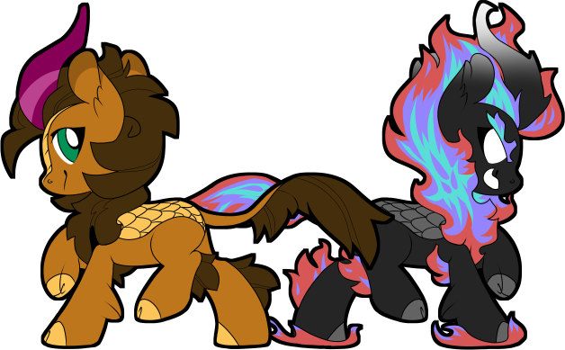 Size: 628x389 | Tagged: safe, artist:jennithedragon, derpibooru import, oc, oc:earthen spark, unofficial characters only, kirin, nirik, aside glance, blank eyes, cloven hooves, derpibooru exclusive, fangs, fire, green eyes, image, kirin oc, leonine tail, looking at you, lowres, mane of fire, orange coat, png, scales, self kirindox, self paradox, sideways glance, simple background, solo, strutting, tail, tail of fire, transparent background, walking