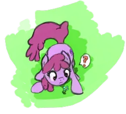 Size: 1024x925 | Tagged: safe, artist:phillnana, derpibooru import, berry punch, berryshine, earth pony, pony, female, flower, grass, image, mare, png, sketch, solo