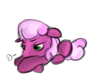 Size: 424x346 | Tagged: safe, artist:phillnana, derpibooru import, cheerilee, earth pony, pony, exhale, female, image, lying down, mare, png, prone, sigh, sketch, solo