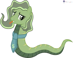 Size: 5021x4000 | Tagged: safe, artist:melisareb, derpibooru import, part of a set, ponified, inkanyamba, original species, pony, snake, snake pony, .svg available, absurd resolution, alphabet lore, fangs, forked tongue, image, male, necktie, png, s, simple background, snake tail, solo, species swap, stallion, tail, teeth, tongue out, transparent background, vector