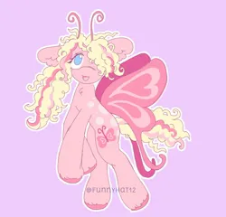 Size: 1550x1485 | Tagged: safe, artist:funnyhat12, derpibooru import, oc, unofficial characters only, butterfly, butterfly pony, hybrid, insect, adoptable, image, jpeg